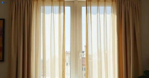 Dull dusty drapes in hopetoun-vic before professional cleaning